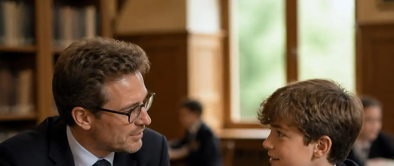 Enfant heureux dans un jardin d’école